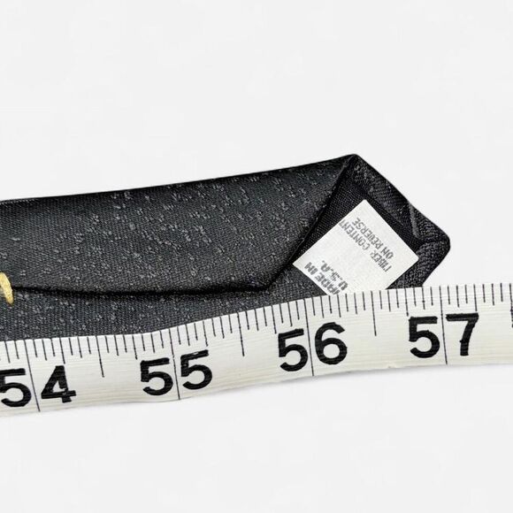 Black Brushed Design 2.5 Inch Skinny Neck Tie - Picture 6 of 6